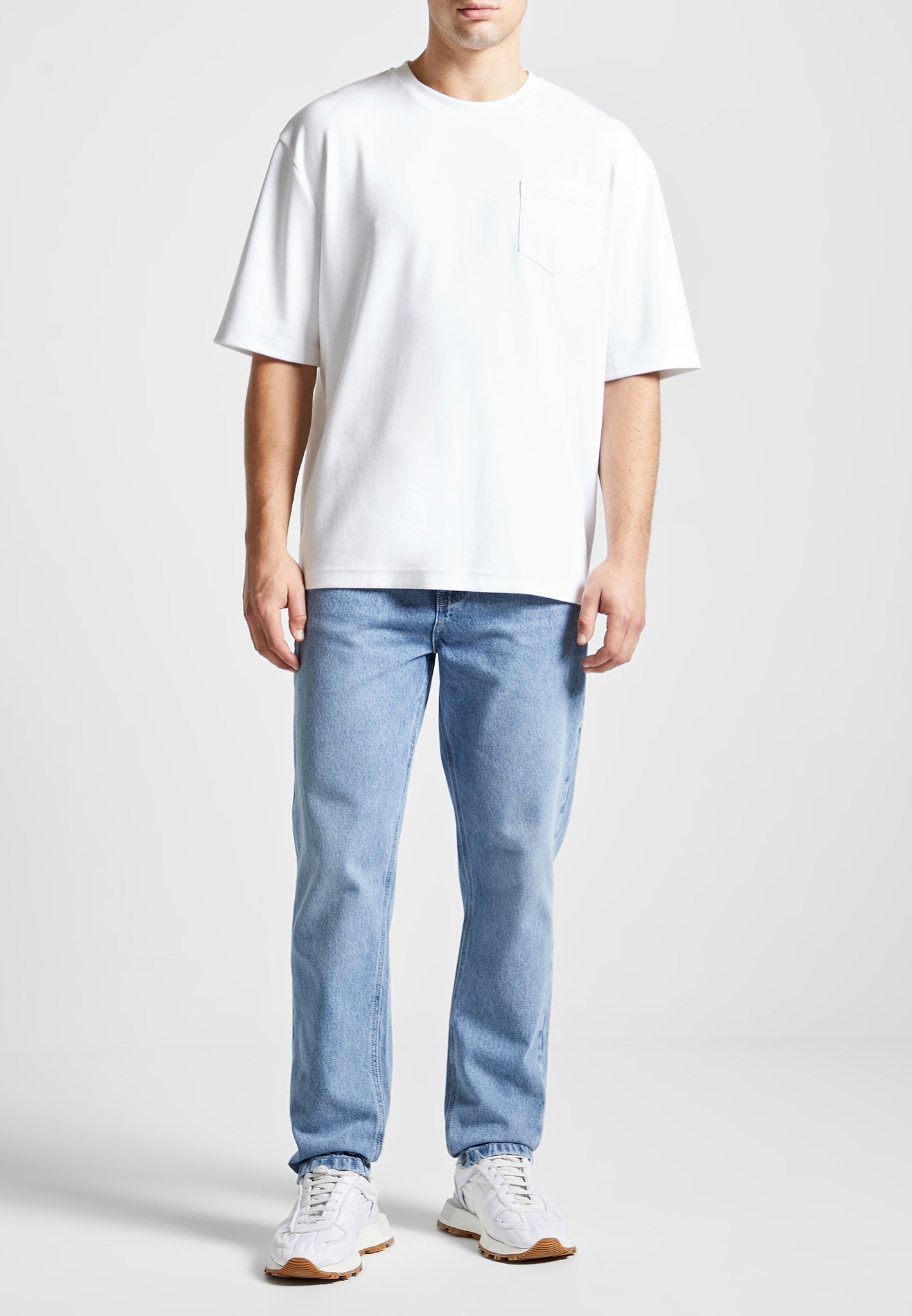 Oversized Fit Cotton T-Shirt - White