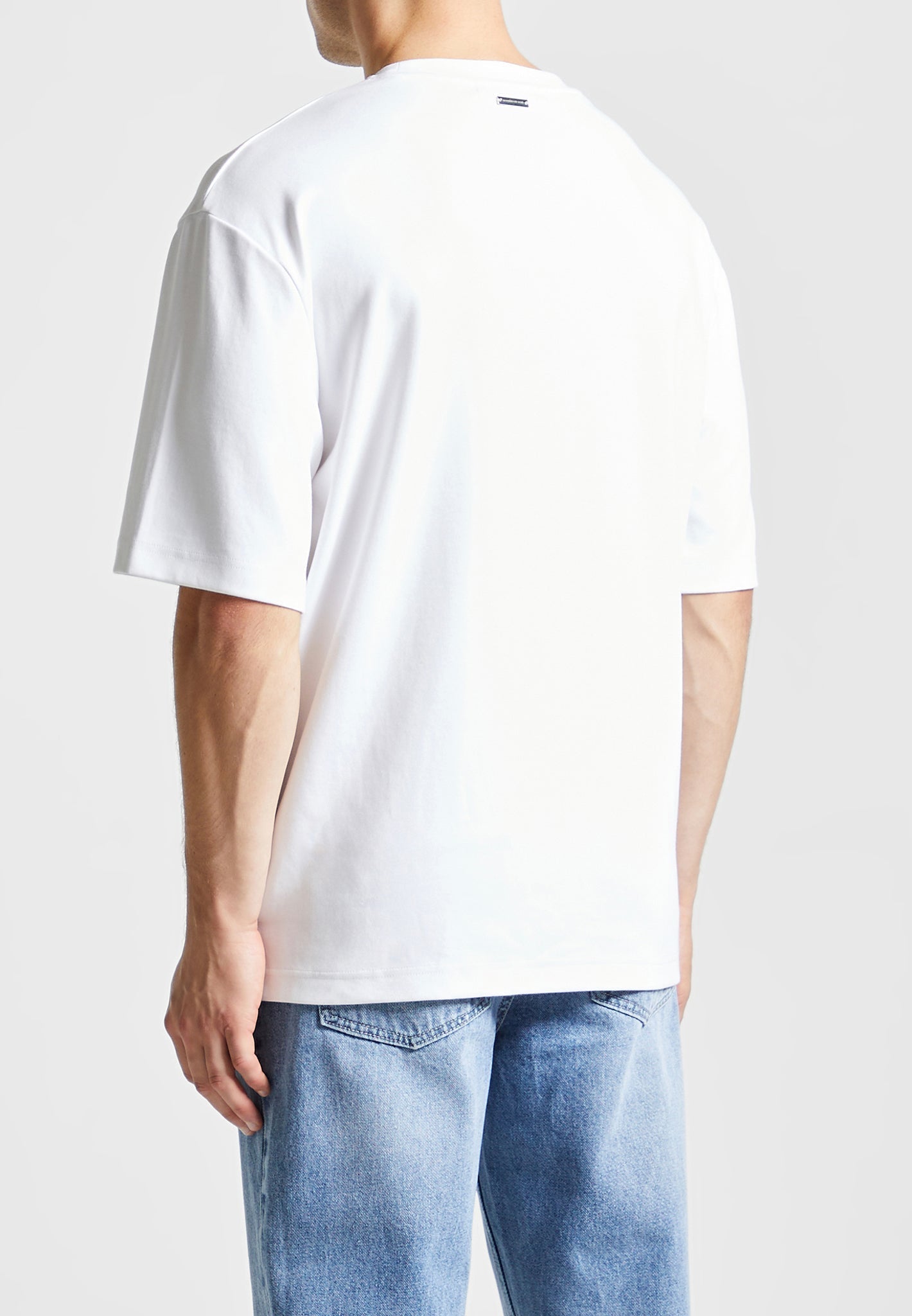 Oversized Fit Cotton T-Shirt - White
