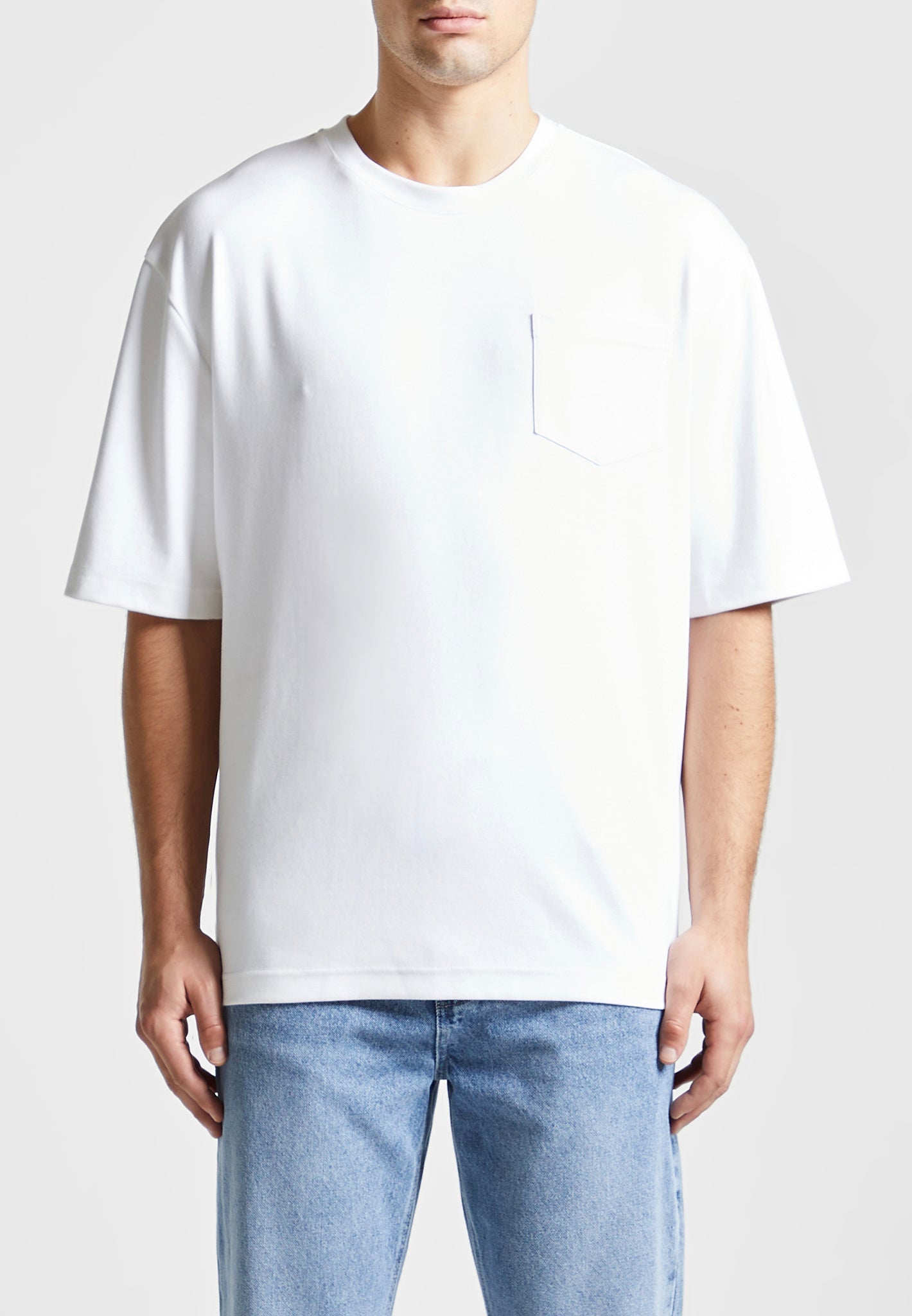 Oversized Fit Cotton T-Shirt - White