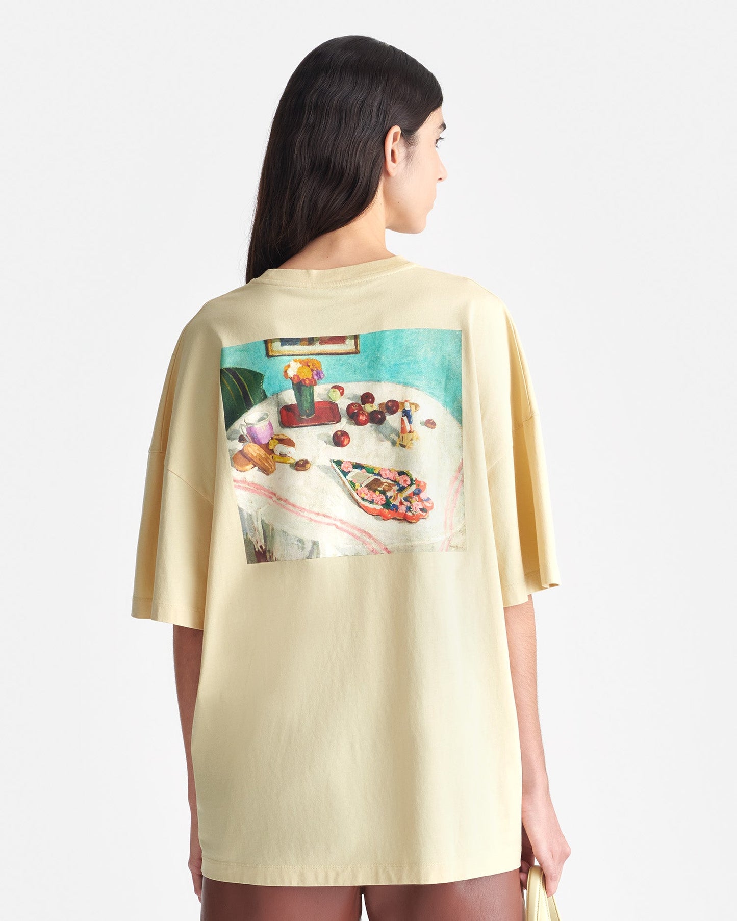 Wren - Printed Cotton-Jersey T-Shirt - Creme/Gingerbread Heart