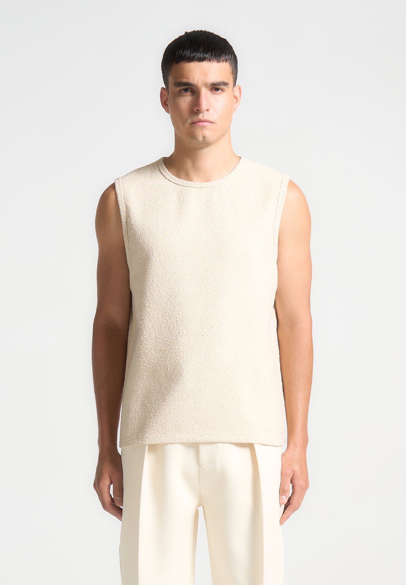 Fabien - Boucle Boxy Vest - Cream