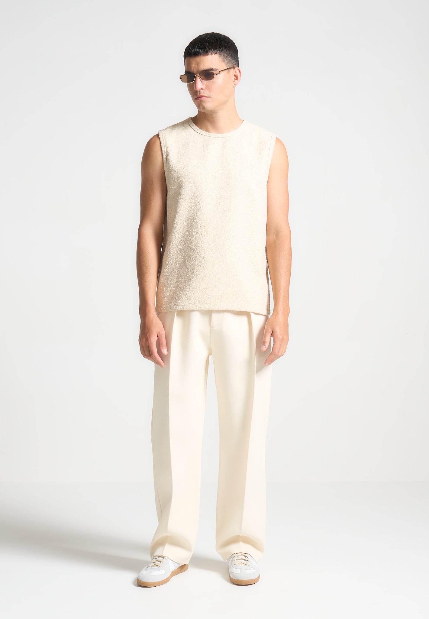 Fabien - Boucle Boxy Vest - Cream